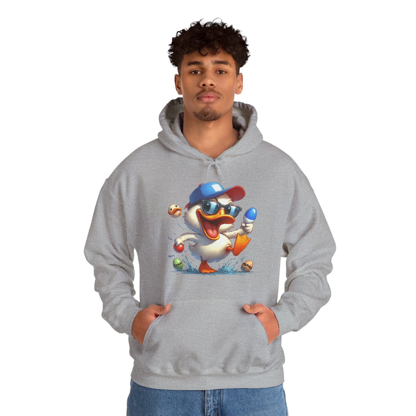 Duck Baseball Hoodie – Cute Baseball Duck Cartoon Pullover