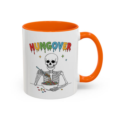Hungover Coffee Mug — Funny Skeleton Cereal Mug (11/15oz)