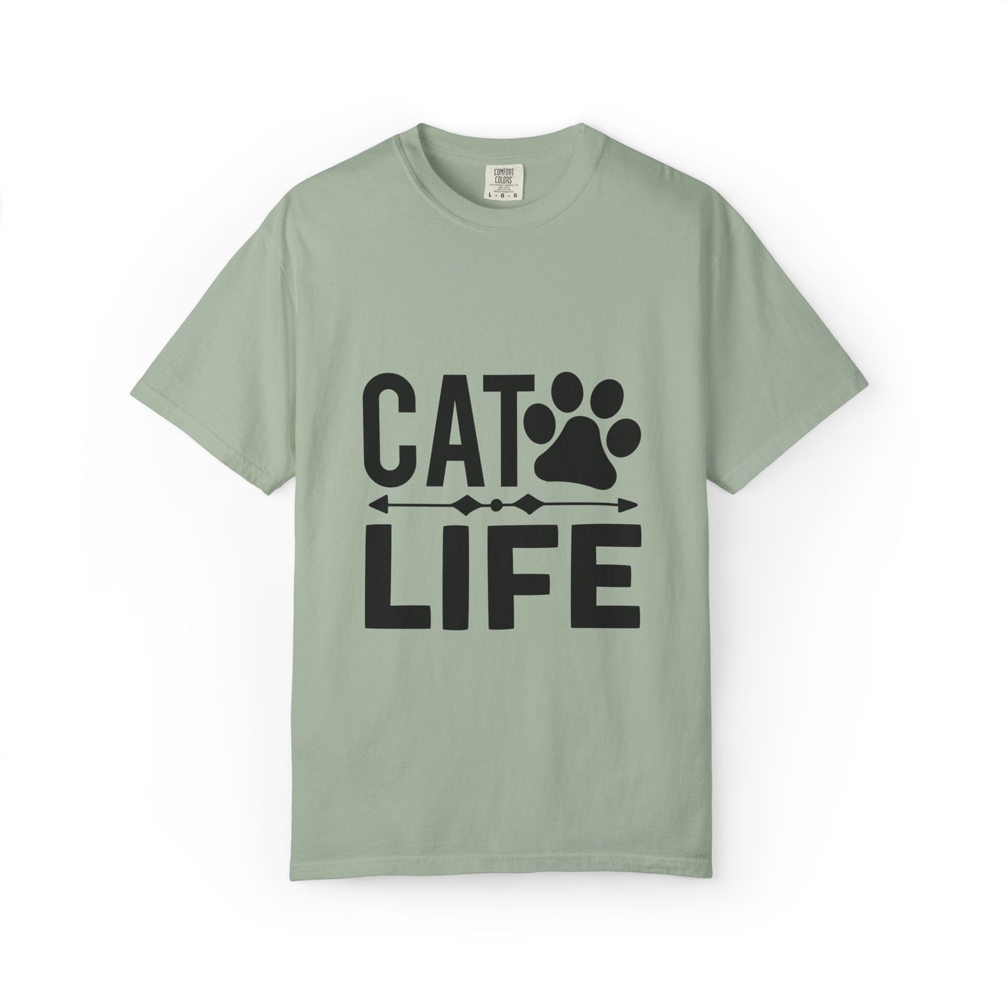 Cat Life Unisex T-Shirt – Minimal Paw Print Cat Lover Tee