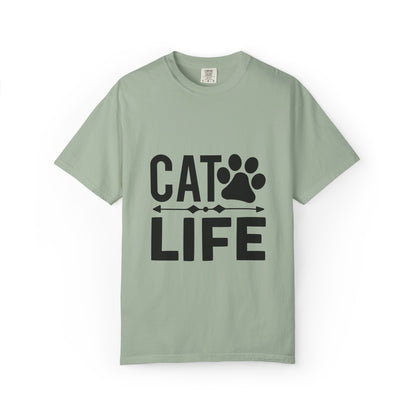 Cat Life Unisex T-Shirt – Minimal Paw Print Cat Lover Tee