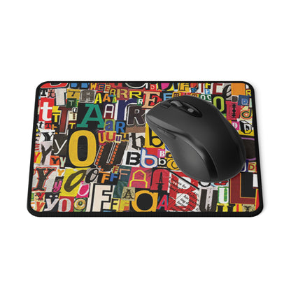 Colorful Ransom-Note Letters Non-Slip Gaming Mouse Pad