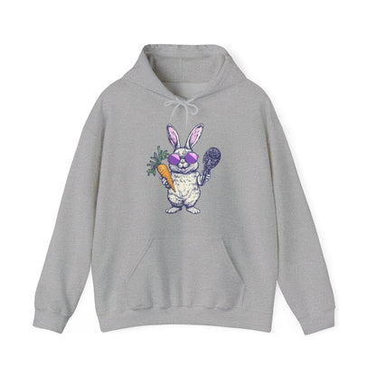 Easter Bunny Skull Hoodie — Cute Creepy Rabbit with Carrot & Bone Graphic