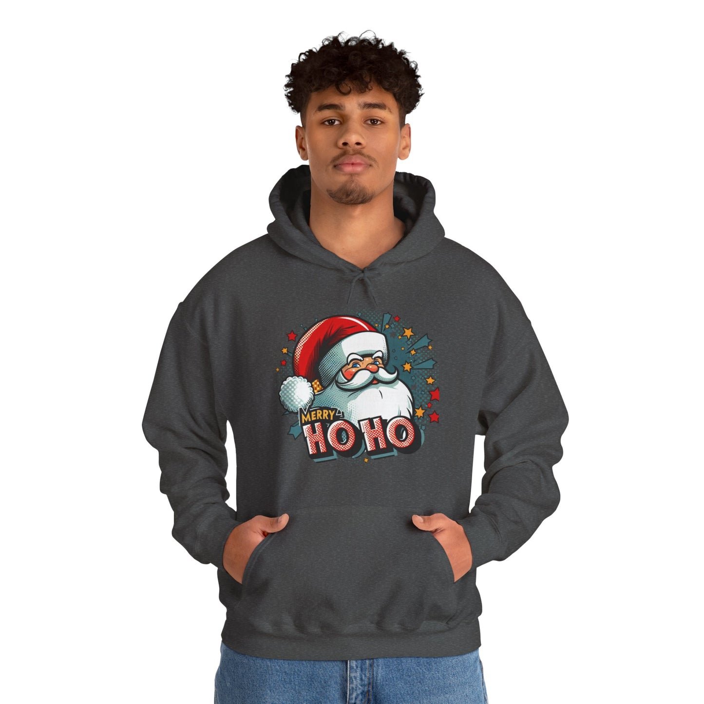 Christmas Santa Ho Ho Hoodie – Merry Ho Ho Festive Holiday Sweatshirt