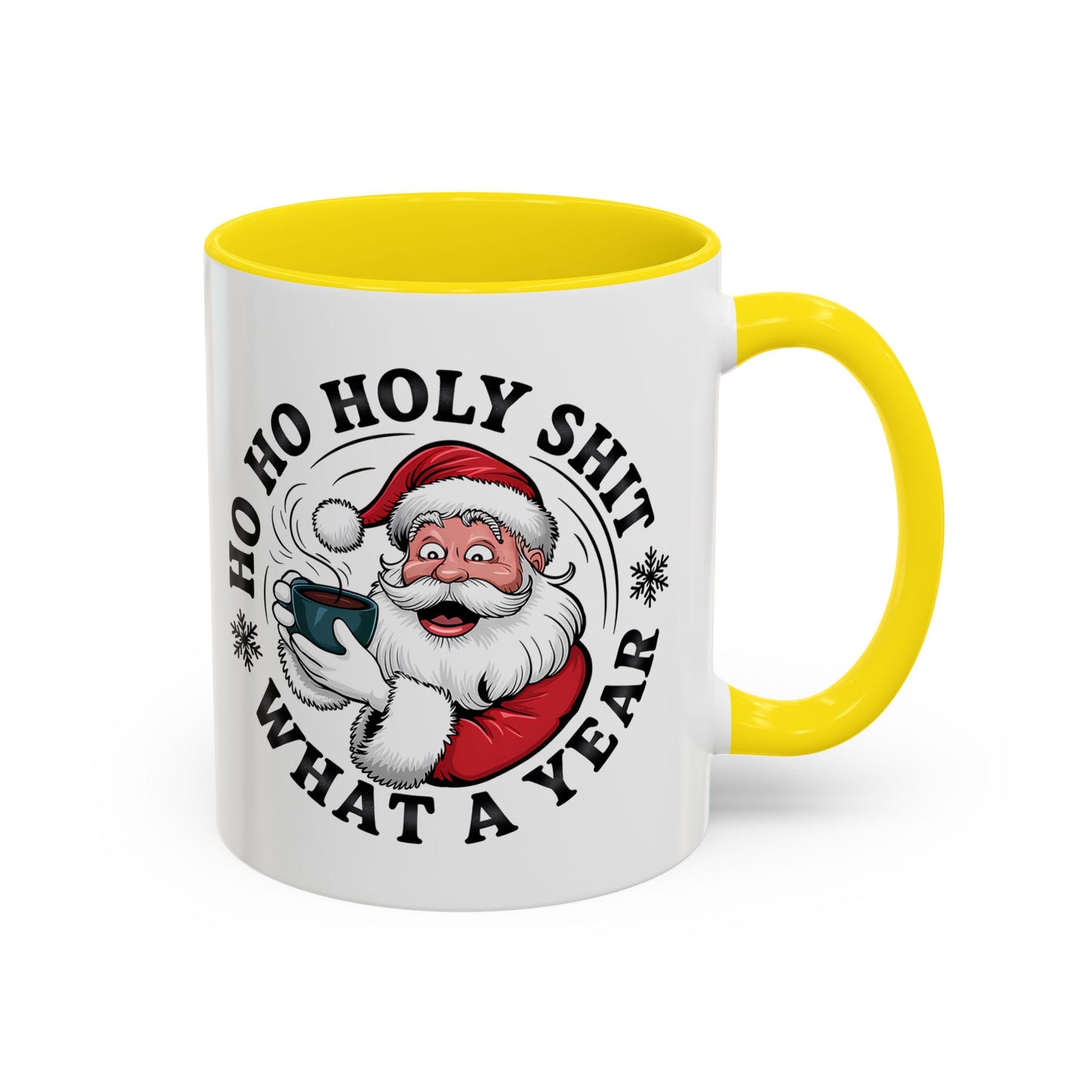 Funny Santa Christmas Mug – Ho Ho Holy Shit What a Year Holiday Coffee Cup