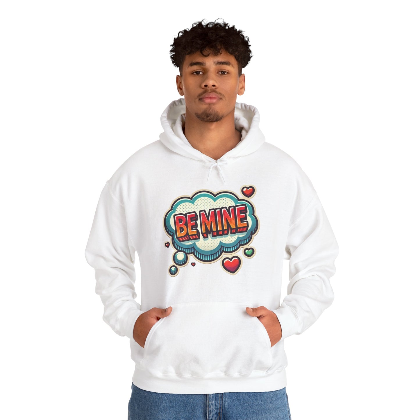 Be Mine Hoodie — Retro Comic Heart Valentine’s Sweatshirt
