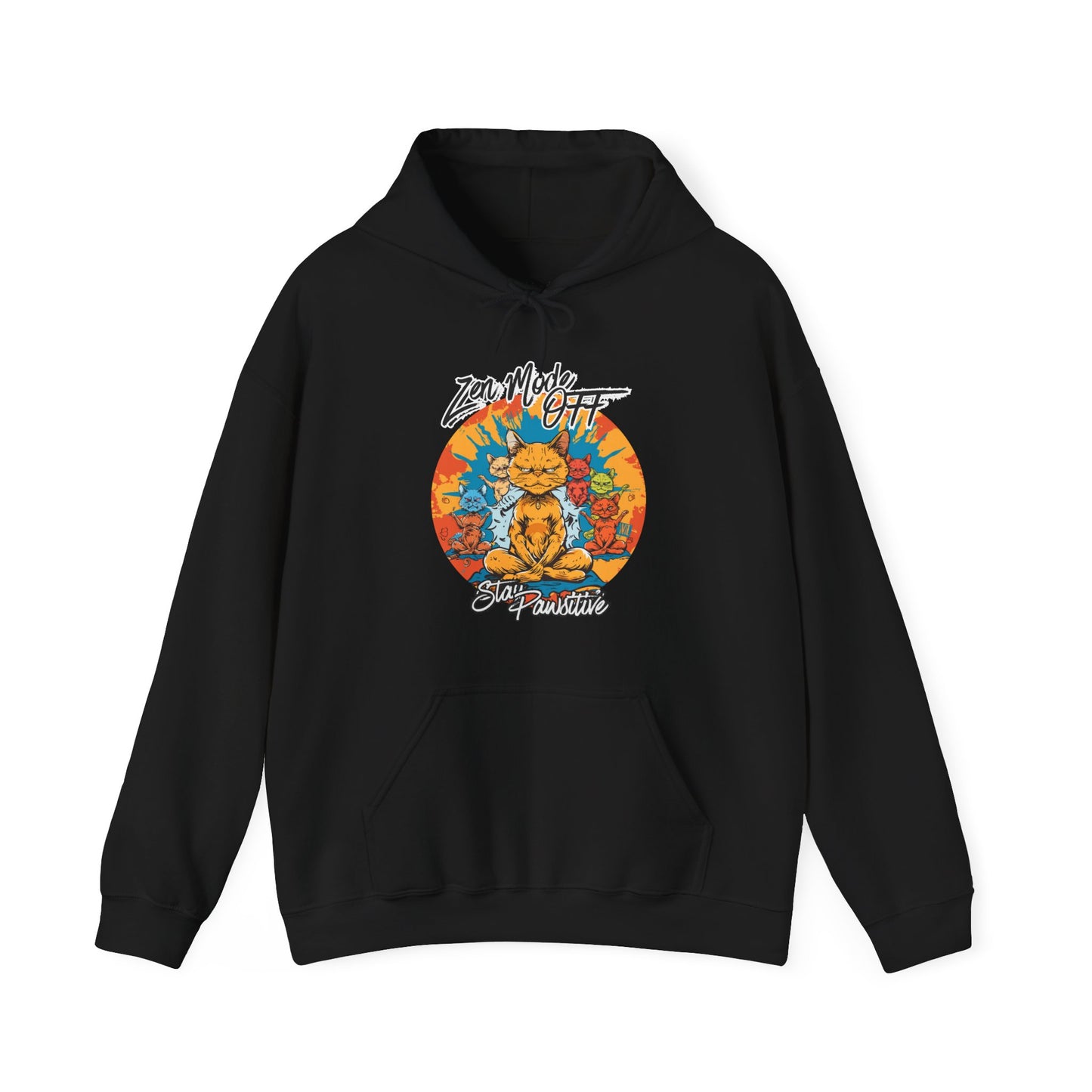 Yoga Zen Cat Stay Pawsitive Unisex Hoodie
