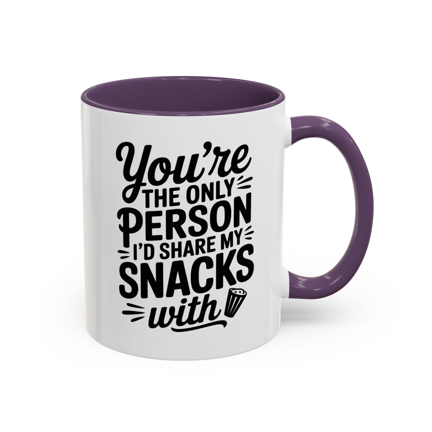 Funny Snack Sharing Mug – You’re the Only Person I’d Share My Snacks With – Best Friend Gift – Cute Friendship Coffee Cup