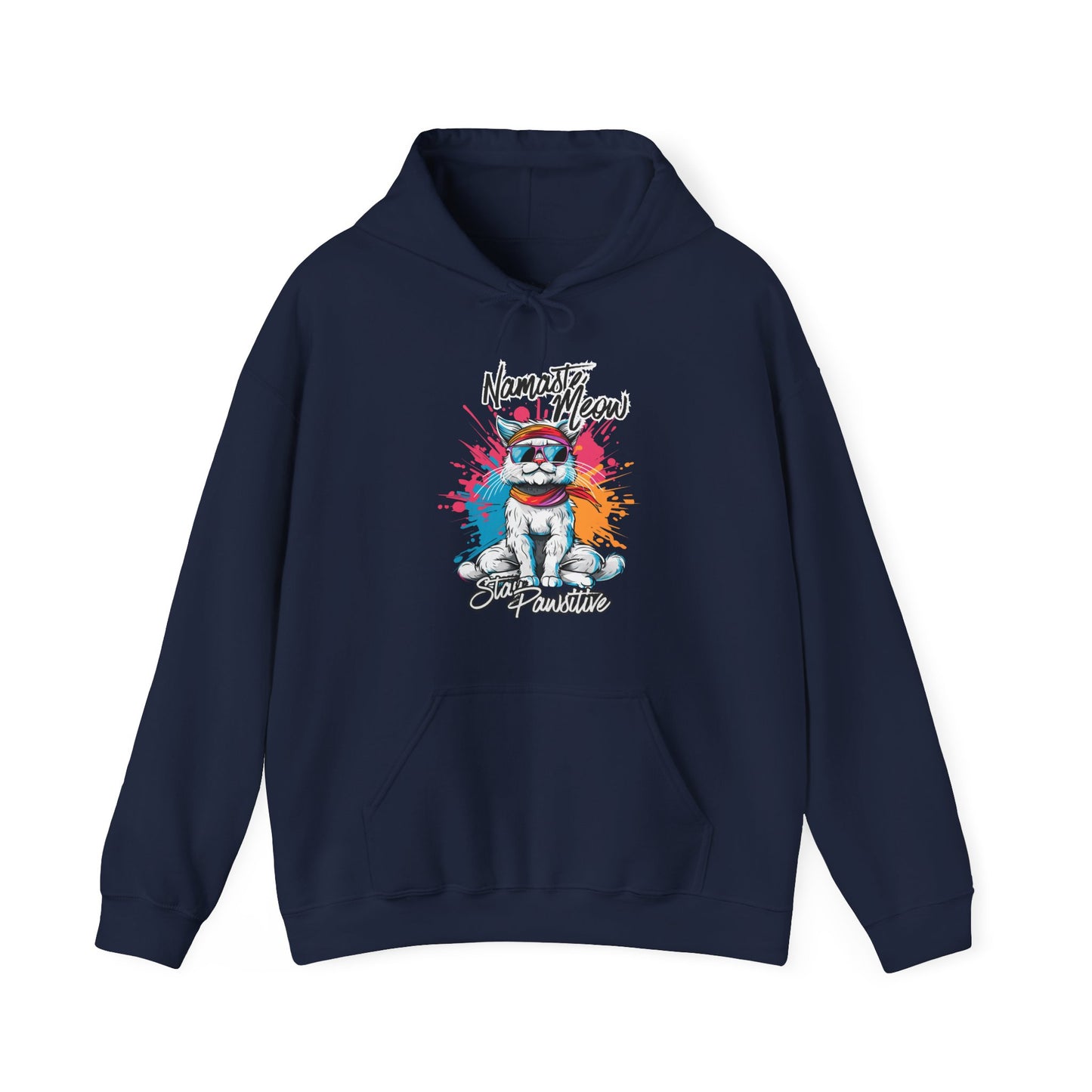 Namaste Meow Stay Pawsitive Unisex Hoodie