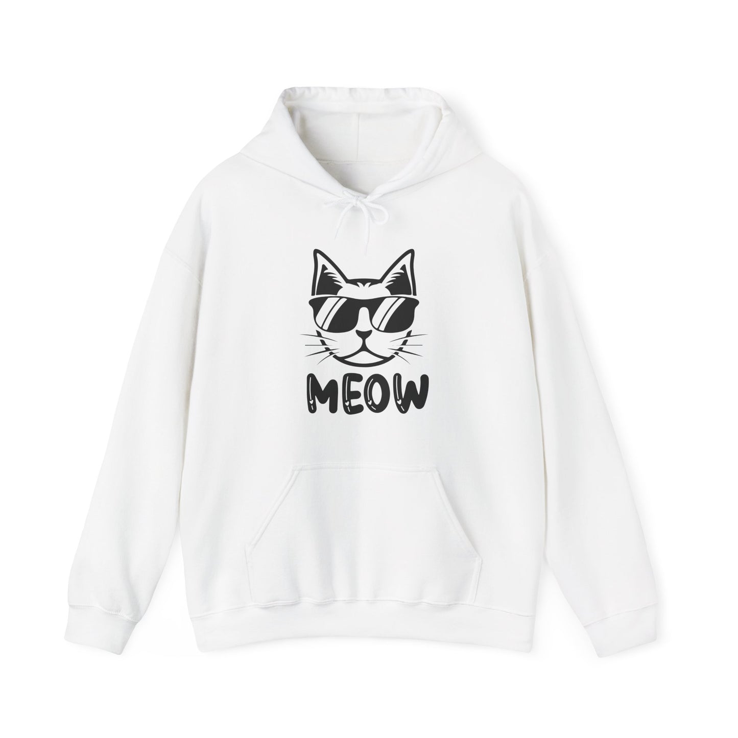 Cool Cat Unisex Hoodie – MEOW Sweatshirt for Cat Lovers