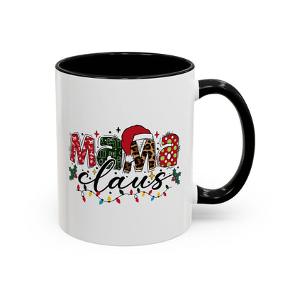 Mama Claus Accent Coffee Mug — Festive Christmas Holiday Mom Coffee Cup (11/15oz)