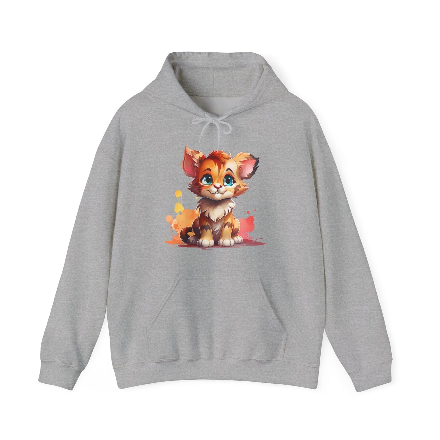 Cute Kitten Hoodie — Adorable Watercolor Cat Pullover for Cat Lovers