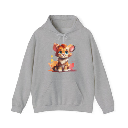 Cute Kitten Hoodie — Adorable Watercolor Cat Pullover for Cat Lovers