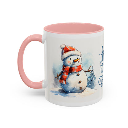 Baby It's Cold Outside Snowman Christmas Coffee Mug — Winter Holiday Hot Cocoa Cup (11/15oz)