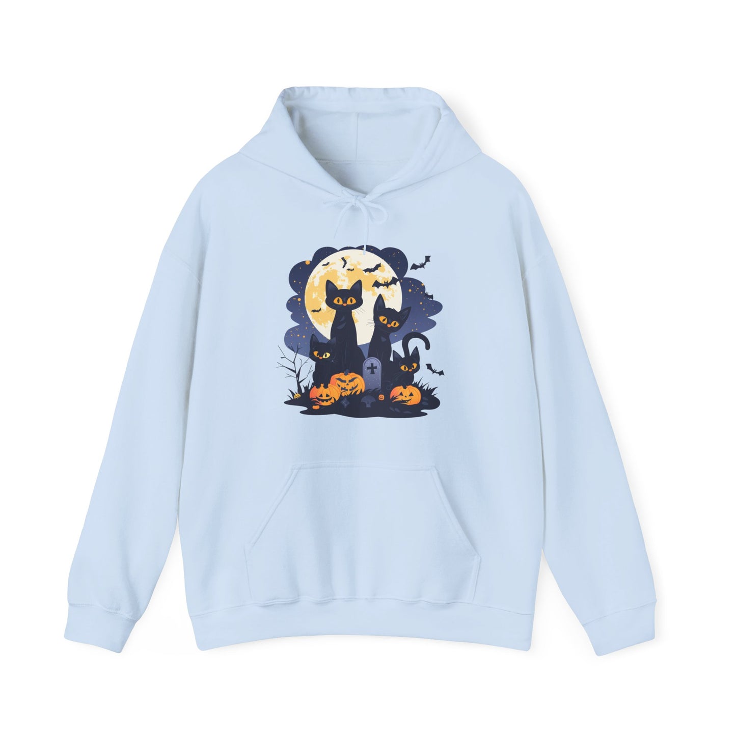 Black Cats Full Moon Halloween Unisex Hoodie