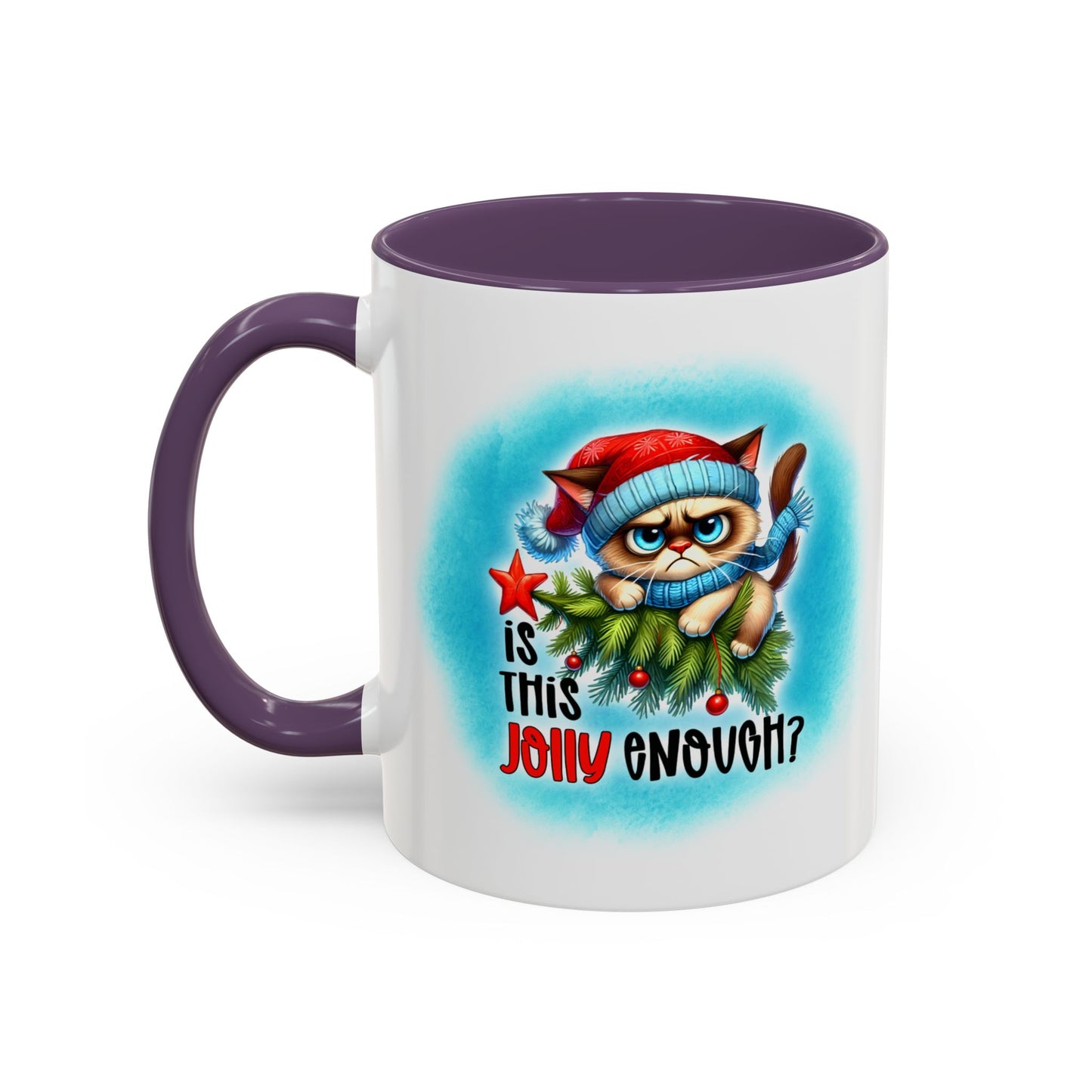 Is This Jolly Enough? Grumpy Cat Holiday Accent Mug