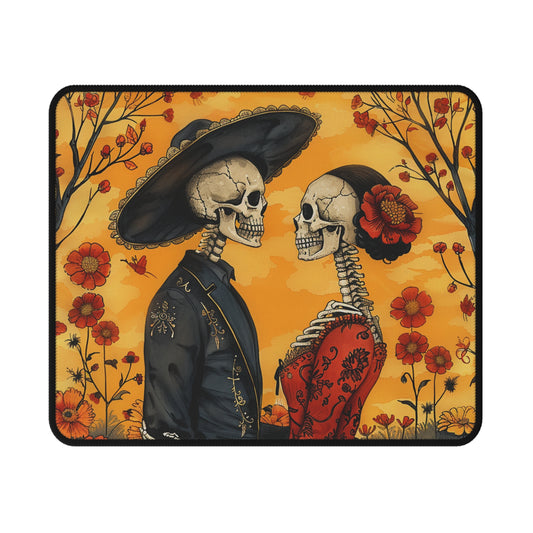 Day of the Dead Skeleton Couple Mouse Pad — Non‑Slip Gaming Pad
