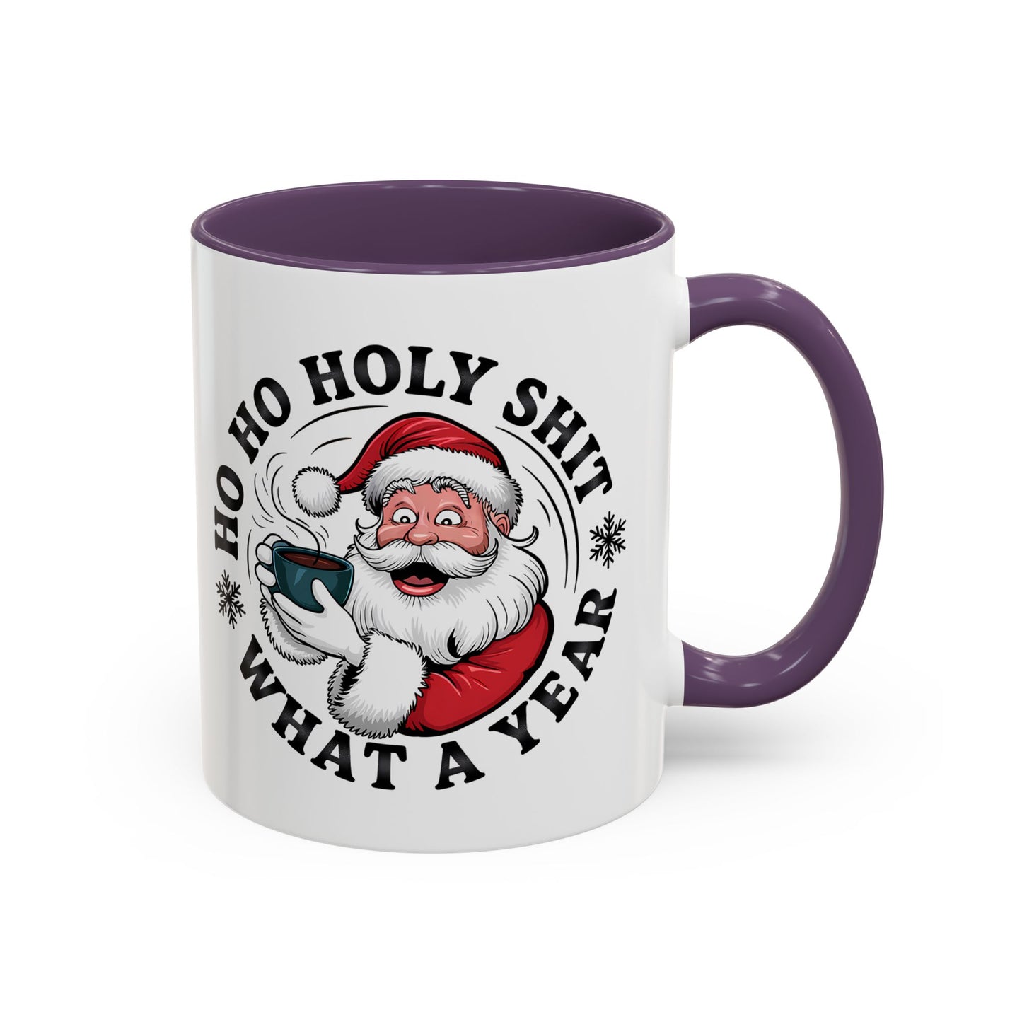 Funny Santa Christmas Mug – Ho Ho Holy Shit What a Year Holiday Coffee Cup