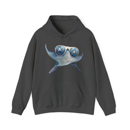 Manta Ray Sunglasses Hoodie – Cool Ocean Sea Life Sweatshirt