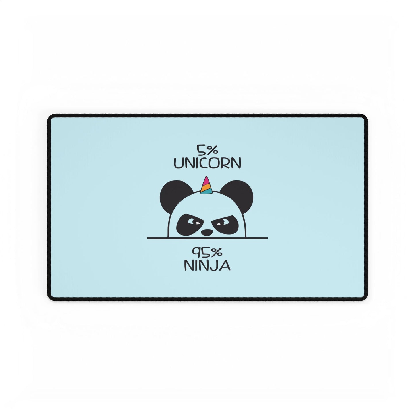 Panda Desk Mat – “5% Unicorn 95% Ninja” Large Gaming/Office Mousepad