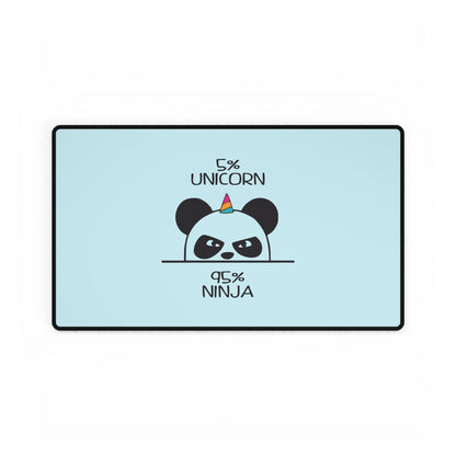 Panda Desk Mat – “5% Unicorn 95% Ninja” Large Gaming/Office Mousepad