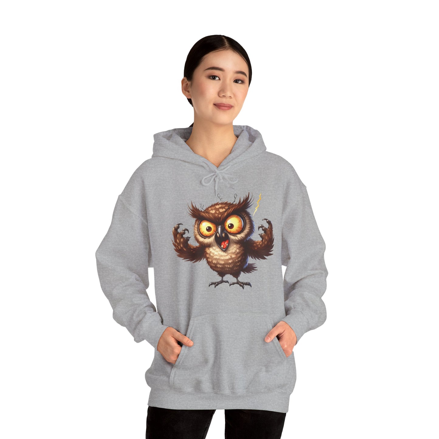 Cute Fluffy Owl Hoodie – Whimsical Cartoon Owl Pullover for Bird Lovers & Halloween