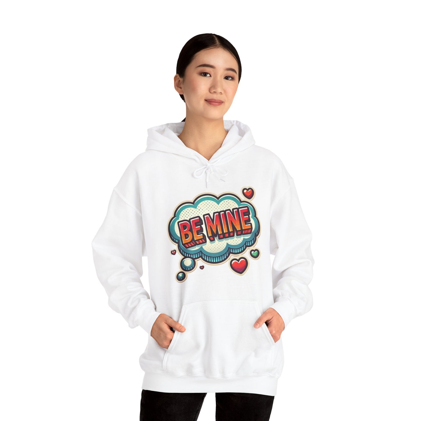 Be Mine Hoodie — Retro Comic Heart Valentine’s Sweatshirt