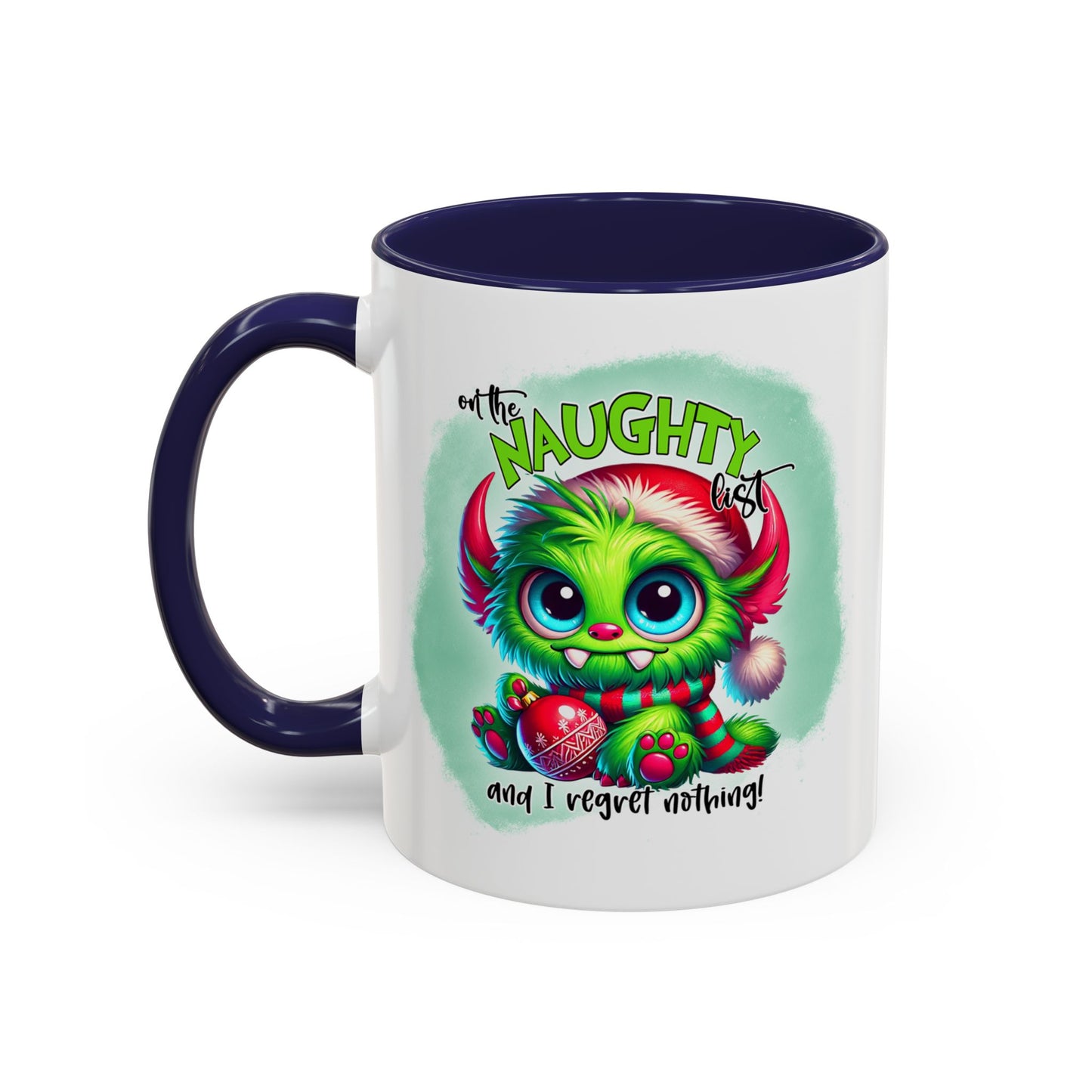 Naughty List Christmas Mug – Cute Monster Holiday Coffee Cup, Funny Xmas Gift (11oz/15oz)
