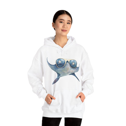 Manta Ray Sunglasses Hoodie – Cool Ocean Sea Life Sweatshirt