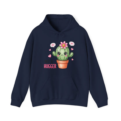 Hoodie — Cute Cactus “Not a Hugger” Graphic Pullover