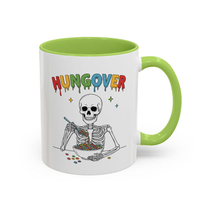 Hungover Coffee Mug — Funny Skeleton Cereal Mug (11/15oz)