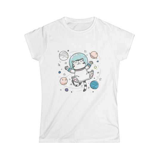 Astronaut Cat T-Shirt – Cute Space Cat Graphic Tee