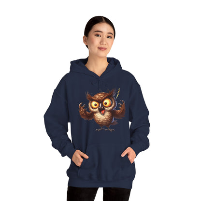 Cute Fluffy Owl Hoodie – Whimsical Cartoon Owl Pullover for Bird Lovers & Halloween