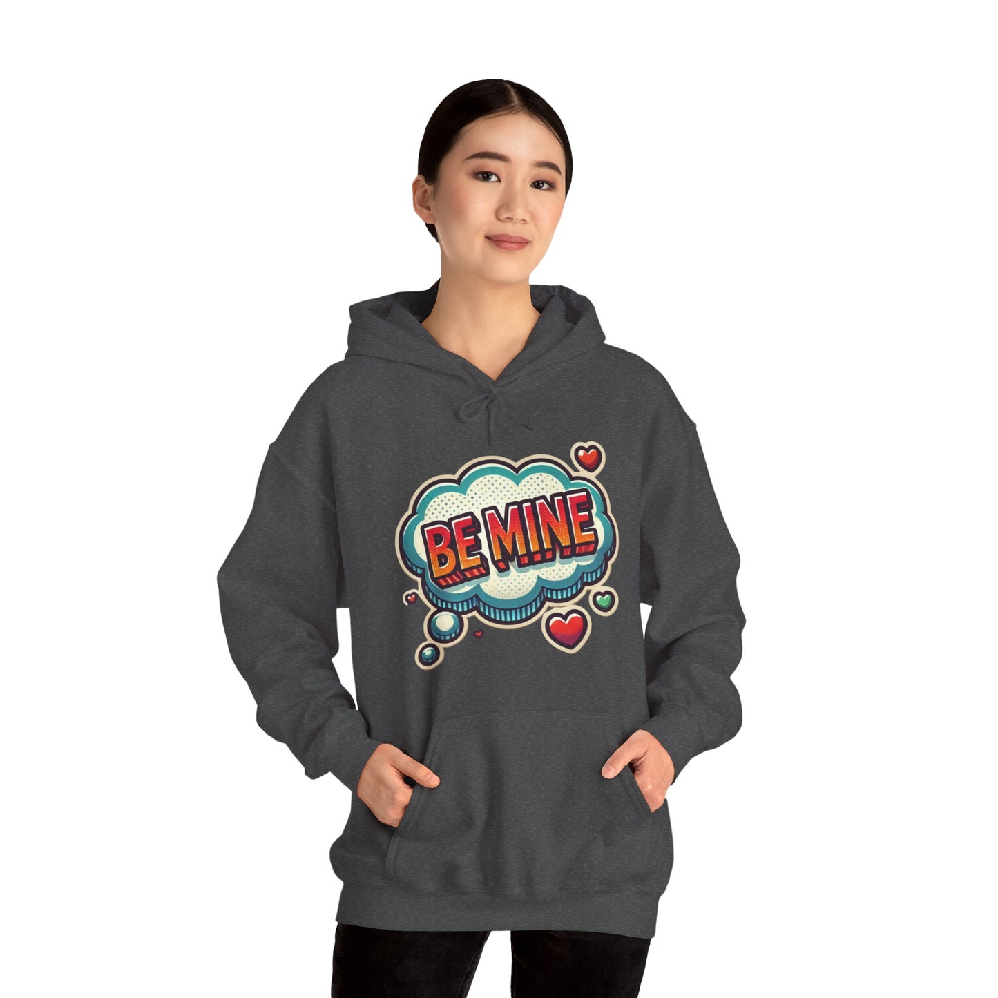 Be Mine Hoodie — Retro Comic Heart Valentine’s Sweatshirt
