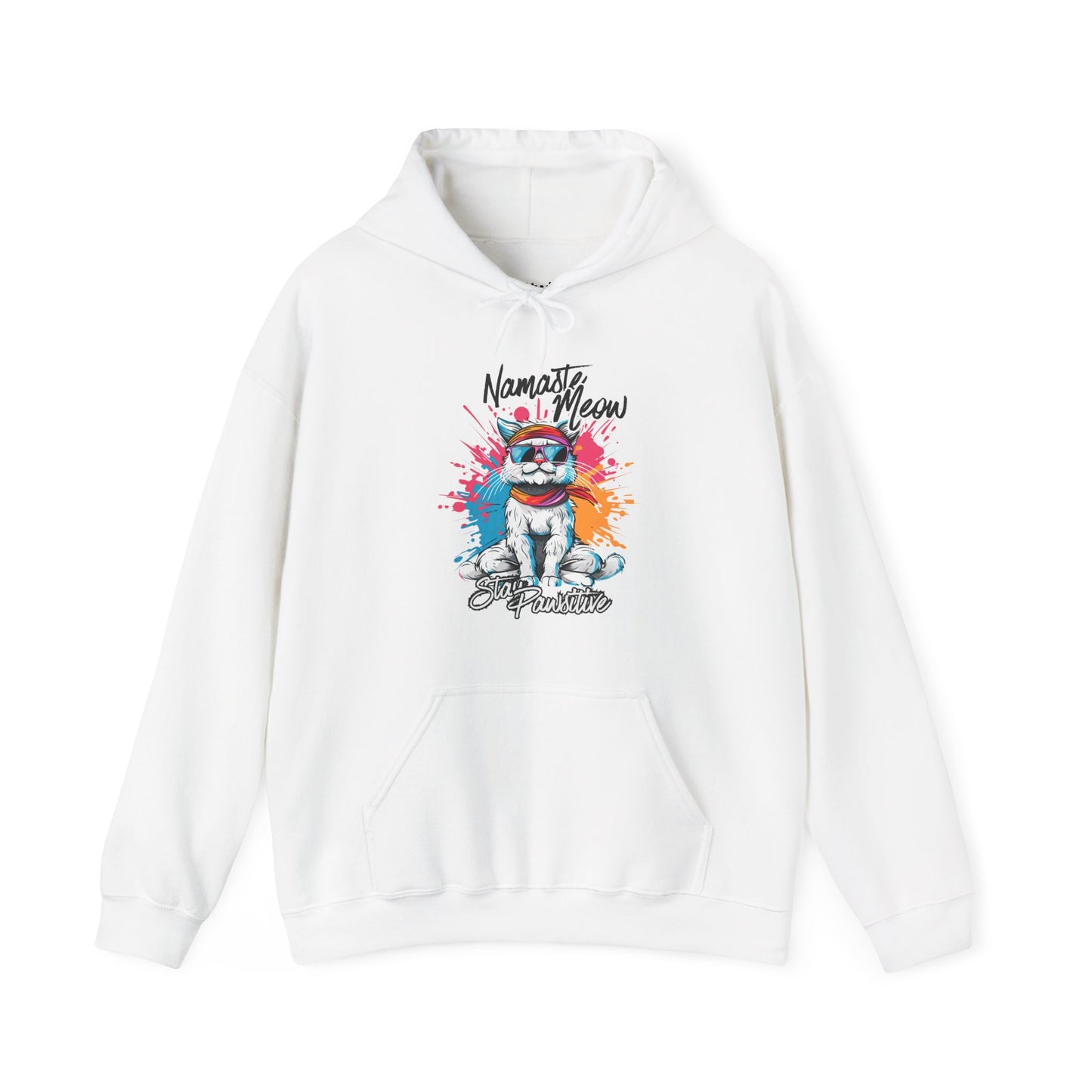 Namaste Meow Stay Pawsitive Unisex Hoodie