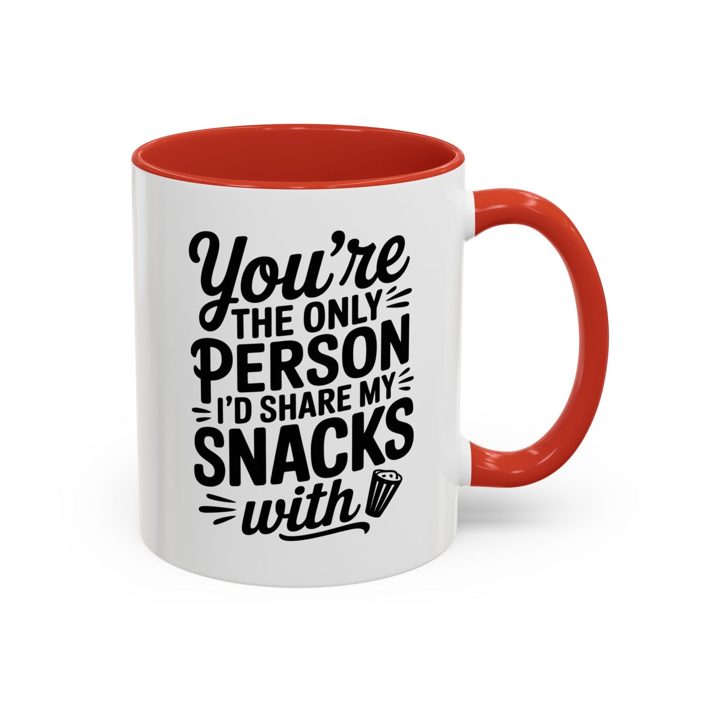 Funny Snack Sharing Mug – You’re the Only Person I’d Share My Snacks With – Best Friend Gift – Cute Friendship Coffee Cup