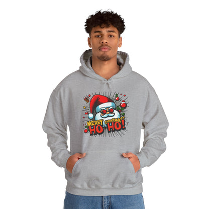 Santa 'Merry Christmas Ho Ho!' Hoodie — Festive Holiday Sweatshirt