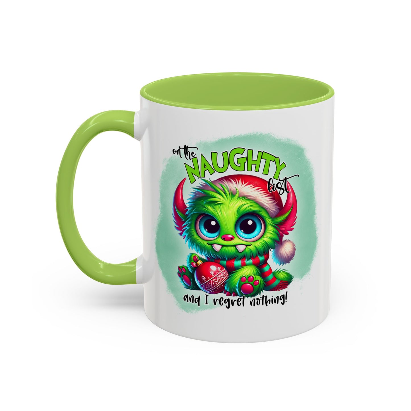 Naughty List Christmas Mug – Cute Monster Holiday Coffee Cup, Funny Xmas Gift (11oz/15oz)