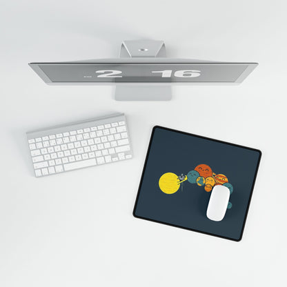 Solar System Desk Mat — Cute Cartoon Planets & Sun Gaming Mouse Pad