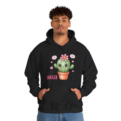 Hoodie — Cute Cactus “Not a Hugger” Graphic Pullover