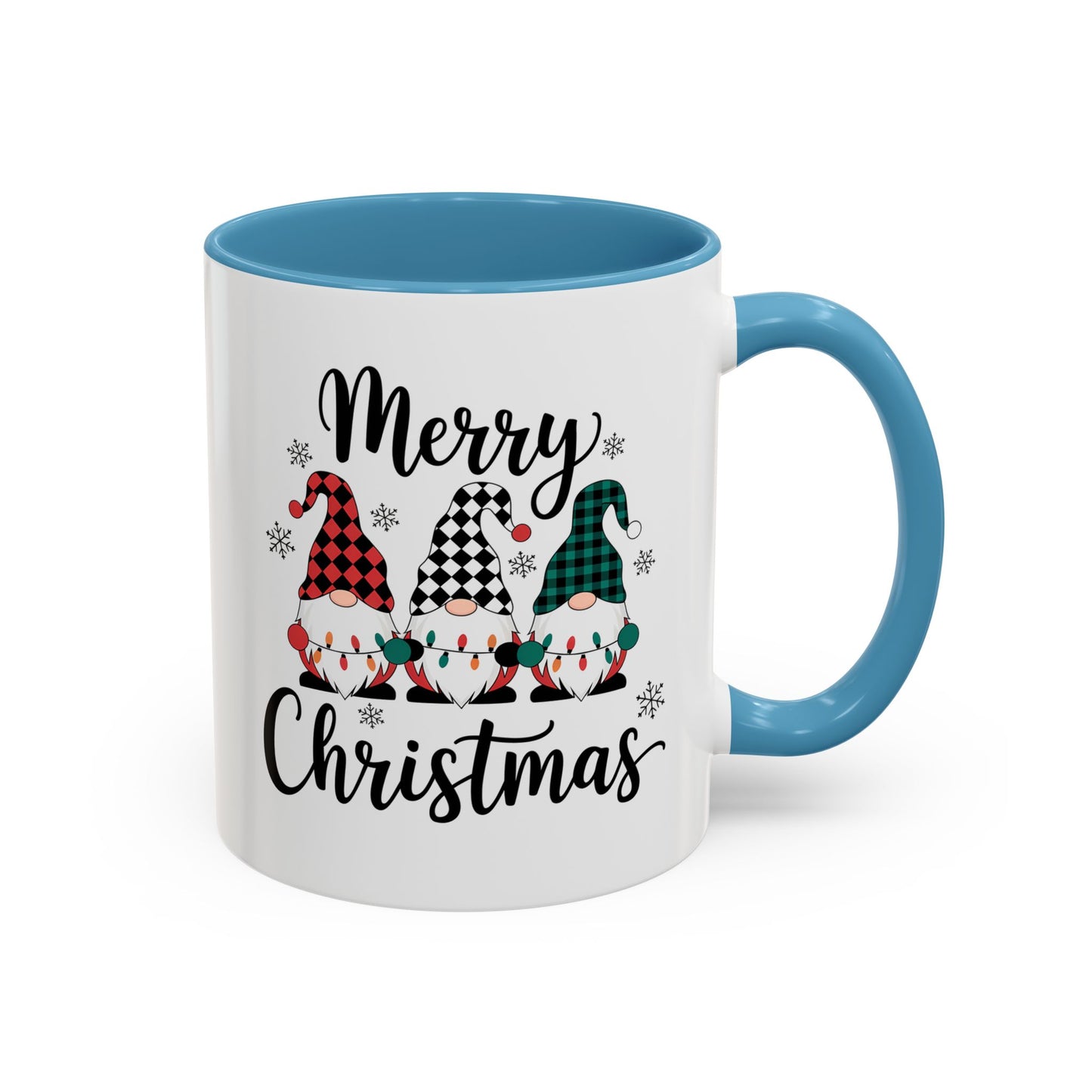Merry Christmas Gnome Accent Coffee Mug – Holiday 11/15oz Ceramic