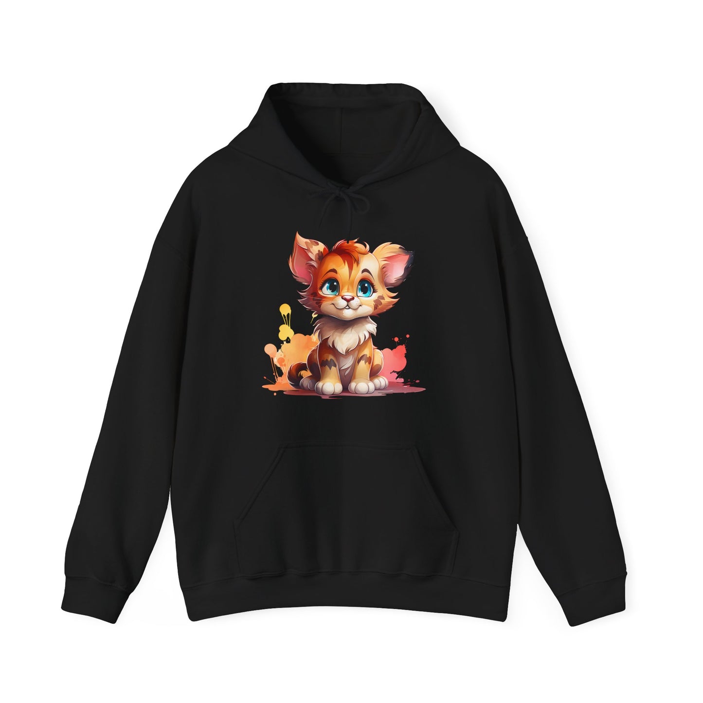 Cute Kitten Hoodie — Adorable Watercolor Cat Pullover for Cat Lovers