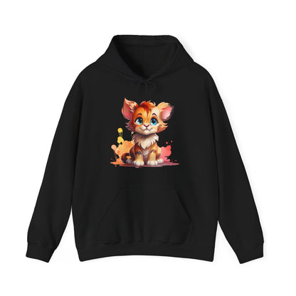 Cute Kitten Hoodie — Adorable Watercolor Cat Pullover for Cat Lovers