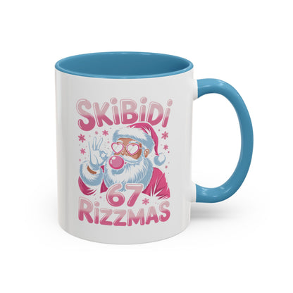 Skibidi Rizzmas Coffee Mug — Funny Santa Holiday Accent Mug (11/15oz)
