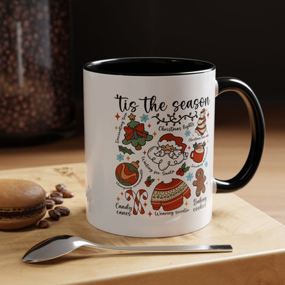 Tis The Season Christmas Coffee Mug — Holiday Baking & Cozy Winter Designs (11/15oz)