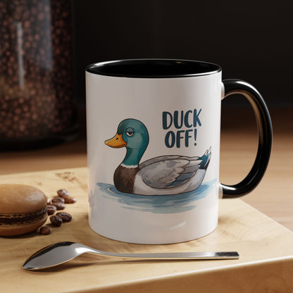 Funny Duck Coffee Mug – Duck Off! Sarcastic Animal Humor Cup