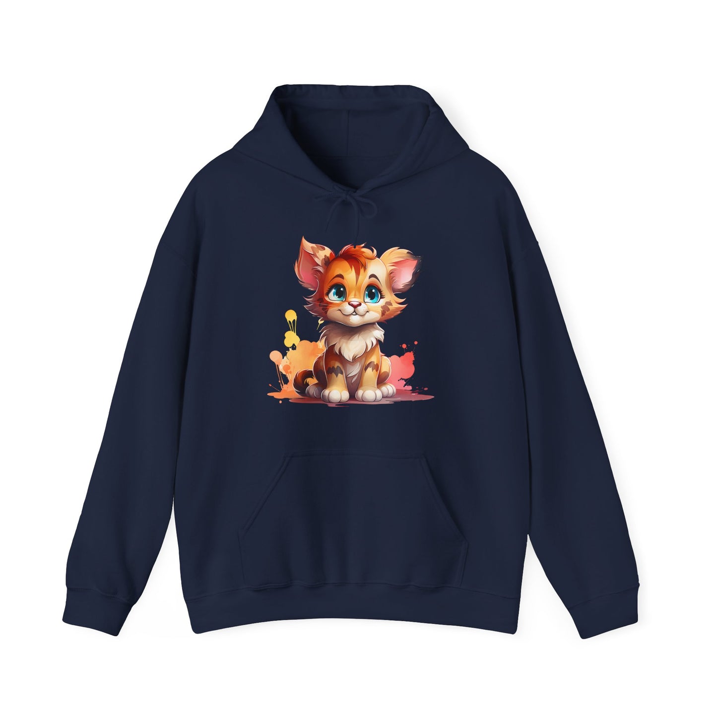 Cute Kitten Hoodie — Adorable Watercolor Cat Pullover for Cat Lovers