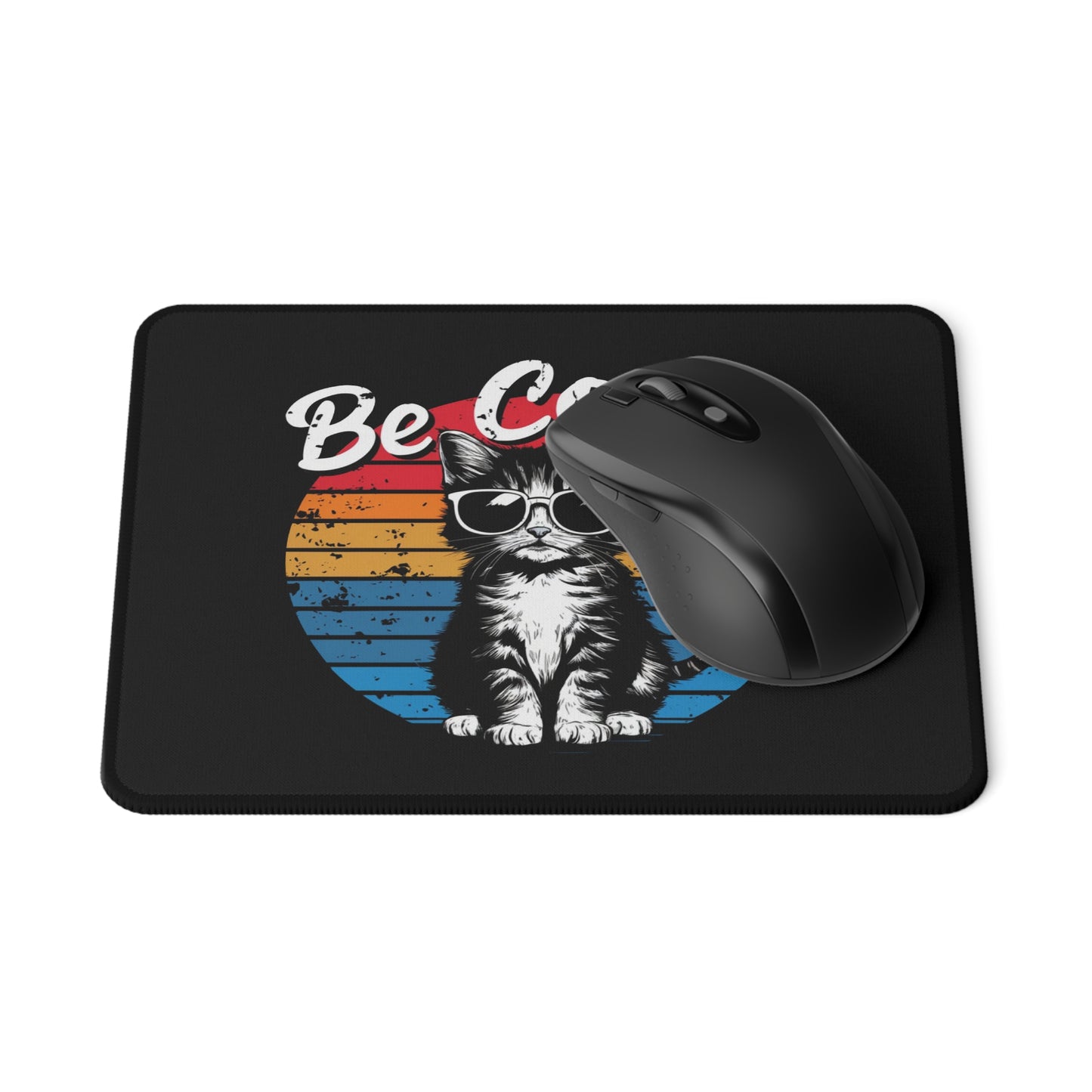 Cat 'Be Cool' Retro Gaming Mouse Pad
