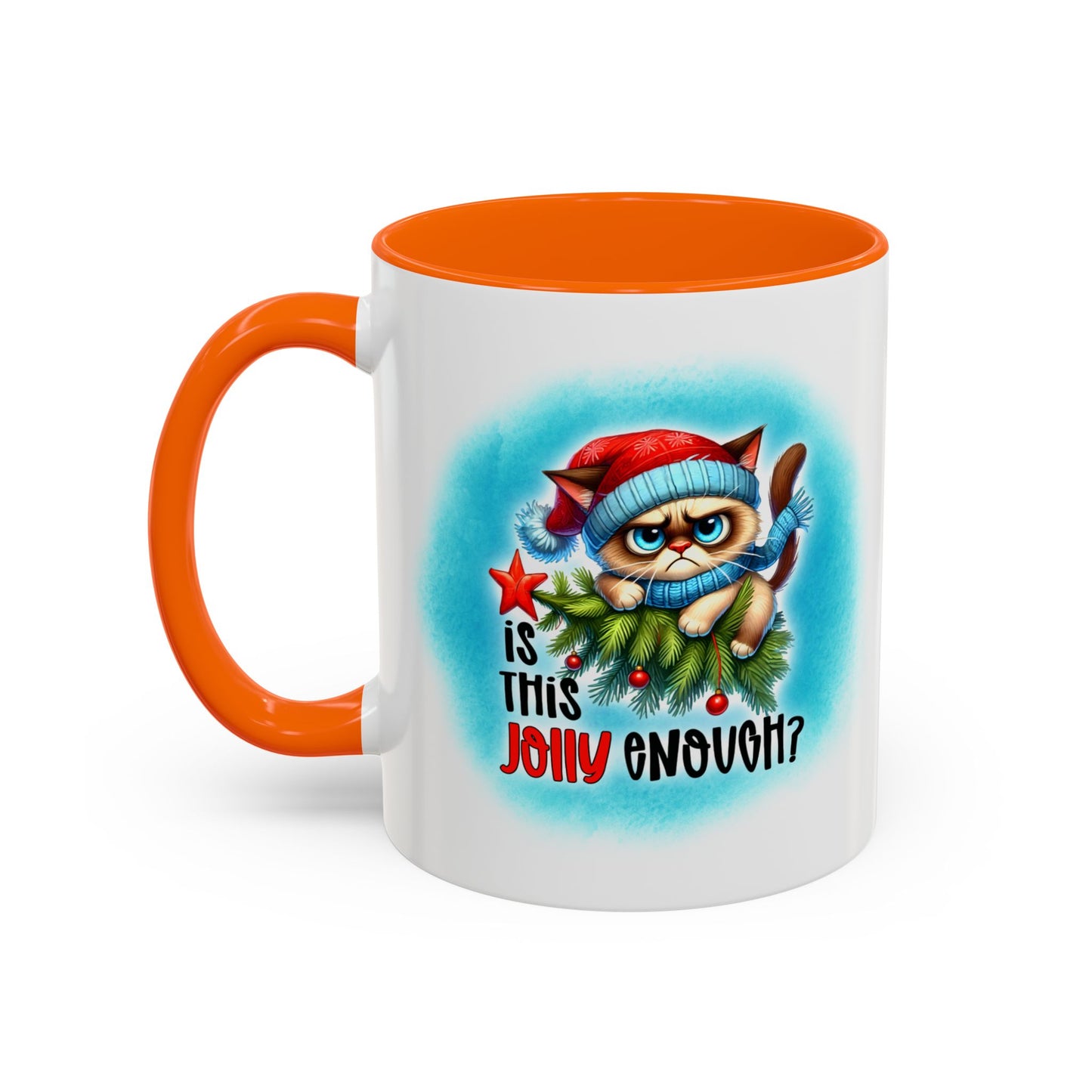 Is This Jolly Enough? Grumpy Cat Holiday Accent Mug