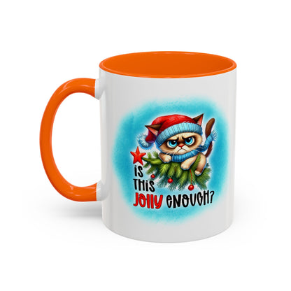 Is This Jolly Enough? Grumpy Cat Holiday Accent Mug