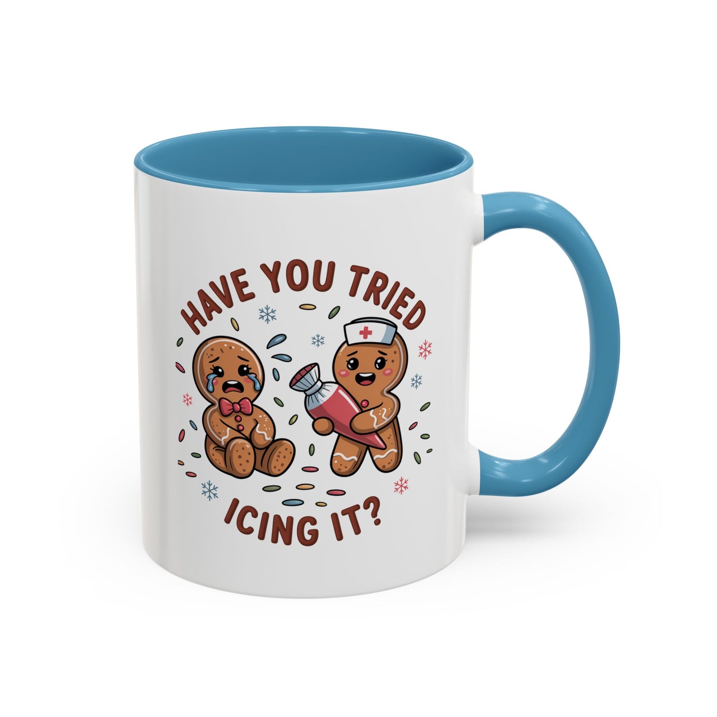Have You Tried Icing It? Gingerbread Cookie Coffee Mug — Cute Holiday Baking Gift (11/15 oz)
